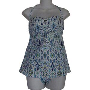 Soft Surroundings Tankini Swimsuit Womens Medium Black Built In Bra top&bottoms